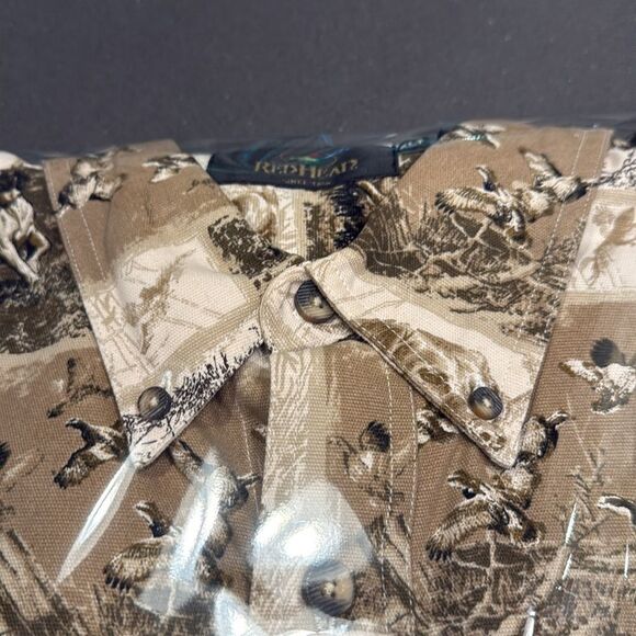 RedHead Beige and Black sz XLT 100% cotton duck hunting theme long sleeved shirt - Picture 15 of 15